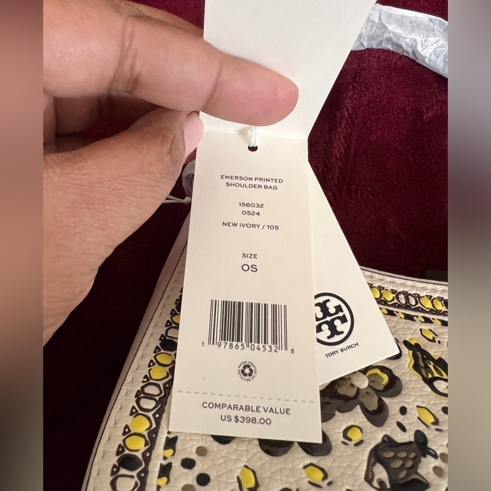 TORY BURCH•EMERSON LEATHER PRINTED SHOULDER BAG - Picture 13 of 15